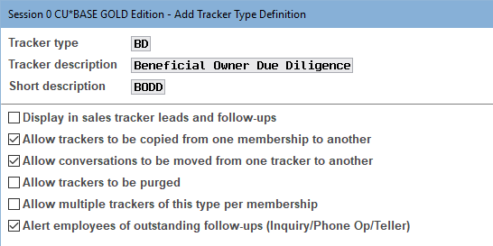 Create Tracker Type